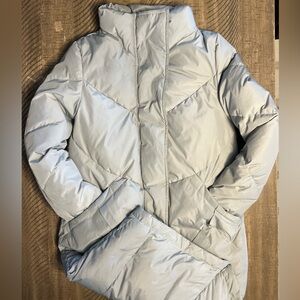 Vera Moda women’s long light grey down puffer jacket sz S/M